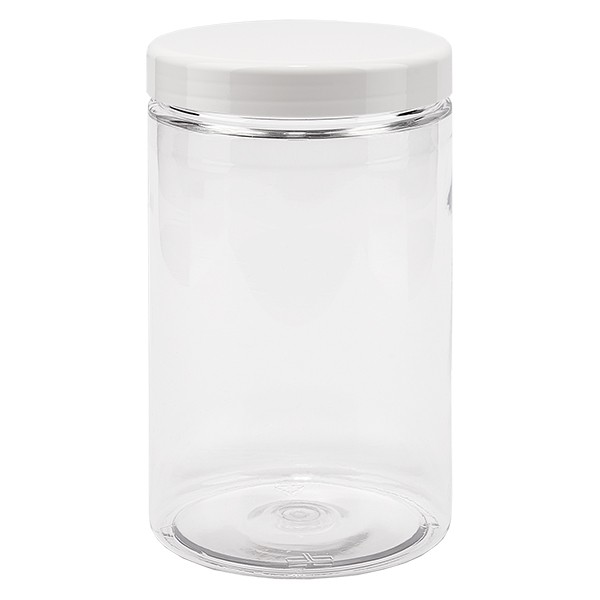 PET pot met schroefdeksel 400 ml incl. wit deksel | Universele potten Schroefdozen | producten | Glazen-en-Potten.nl