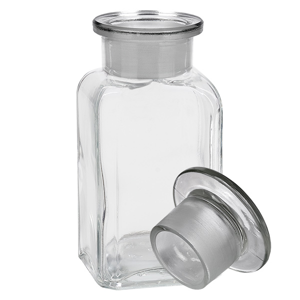 Broek lepel Ingenieurs Vierkant-apothekersfles 100 ml wijde hals helder glas online bestellen!